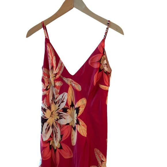 PatBO Asymmetric Pink Tropical Floral Dress - Picture 4 of 9